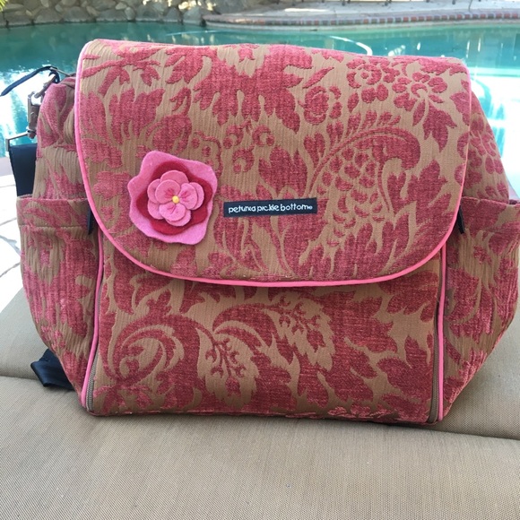 petunia pickle bottom pink diaper bags